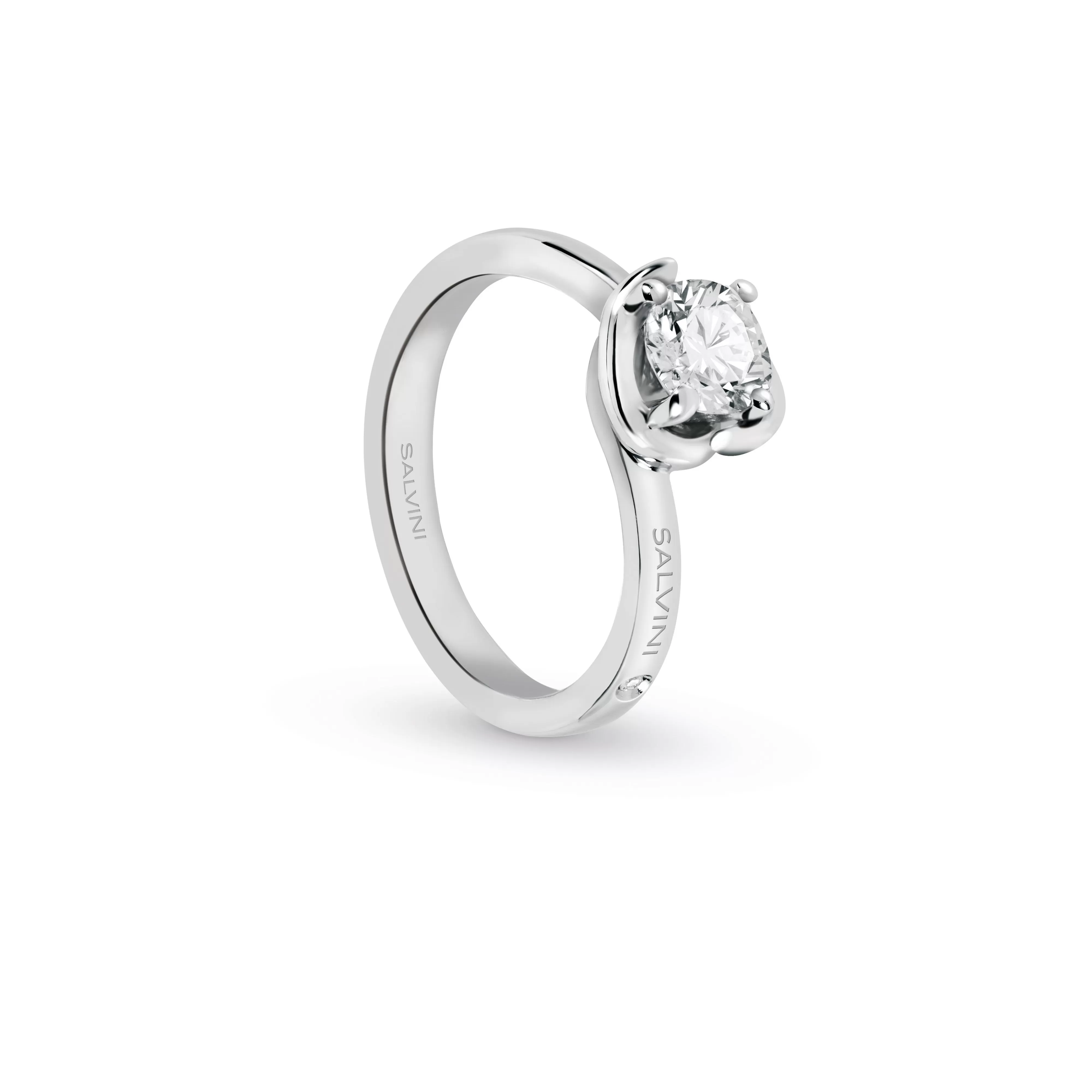 Salvini gioielli Anello di fidanzamento in oro bianco con diamante, colore G, purezza SI^ Fidanzamento | Tutte Le Collezioni