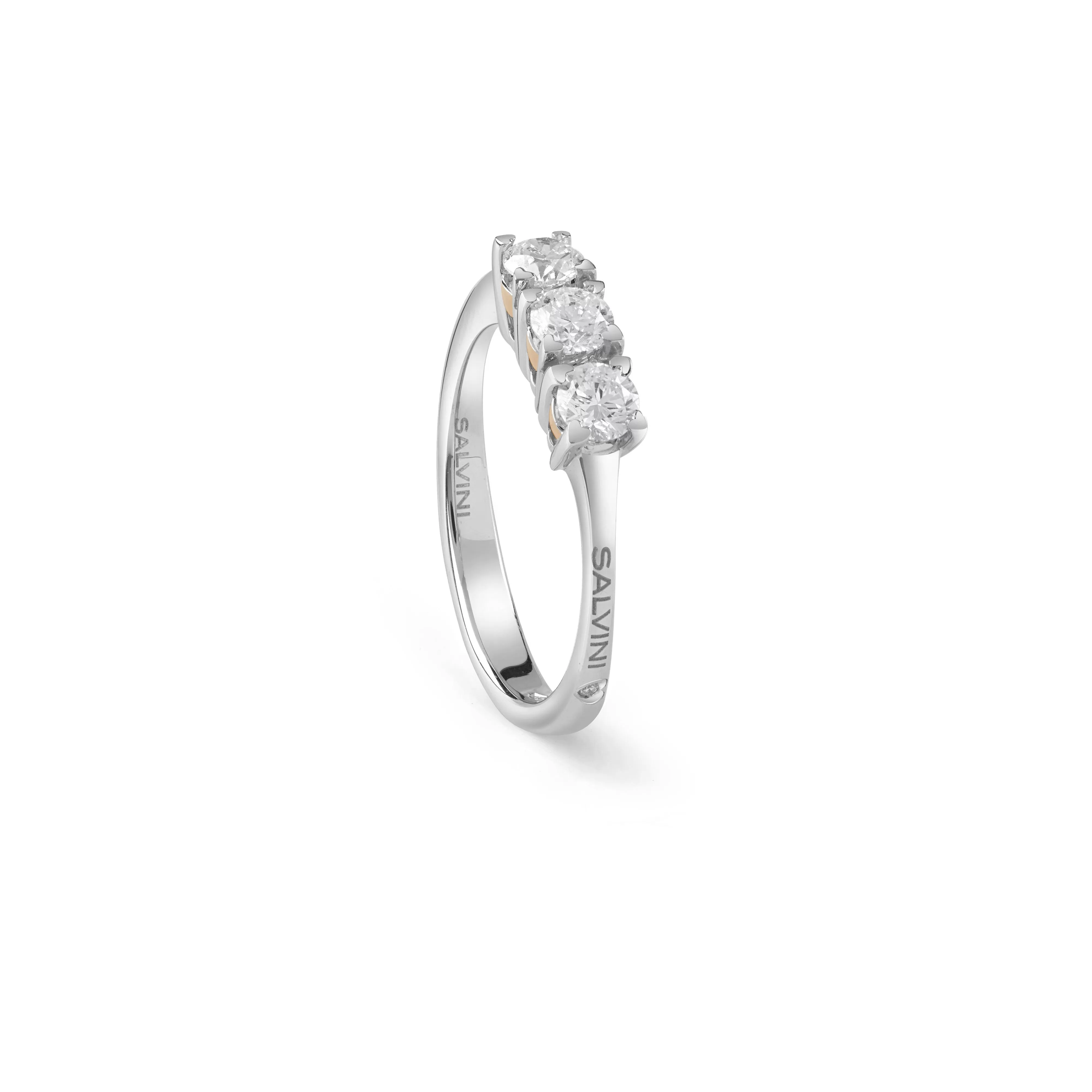 Salvini gioielli Anello in oro bianco e oro rosa con diamante, colore F, purezza SI^ Tutte Le Collezioni | Anelli