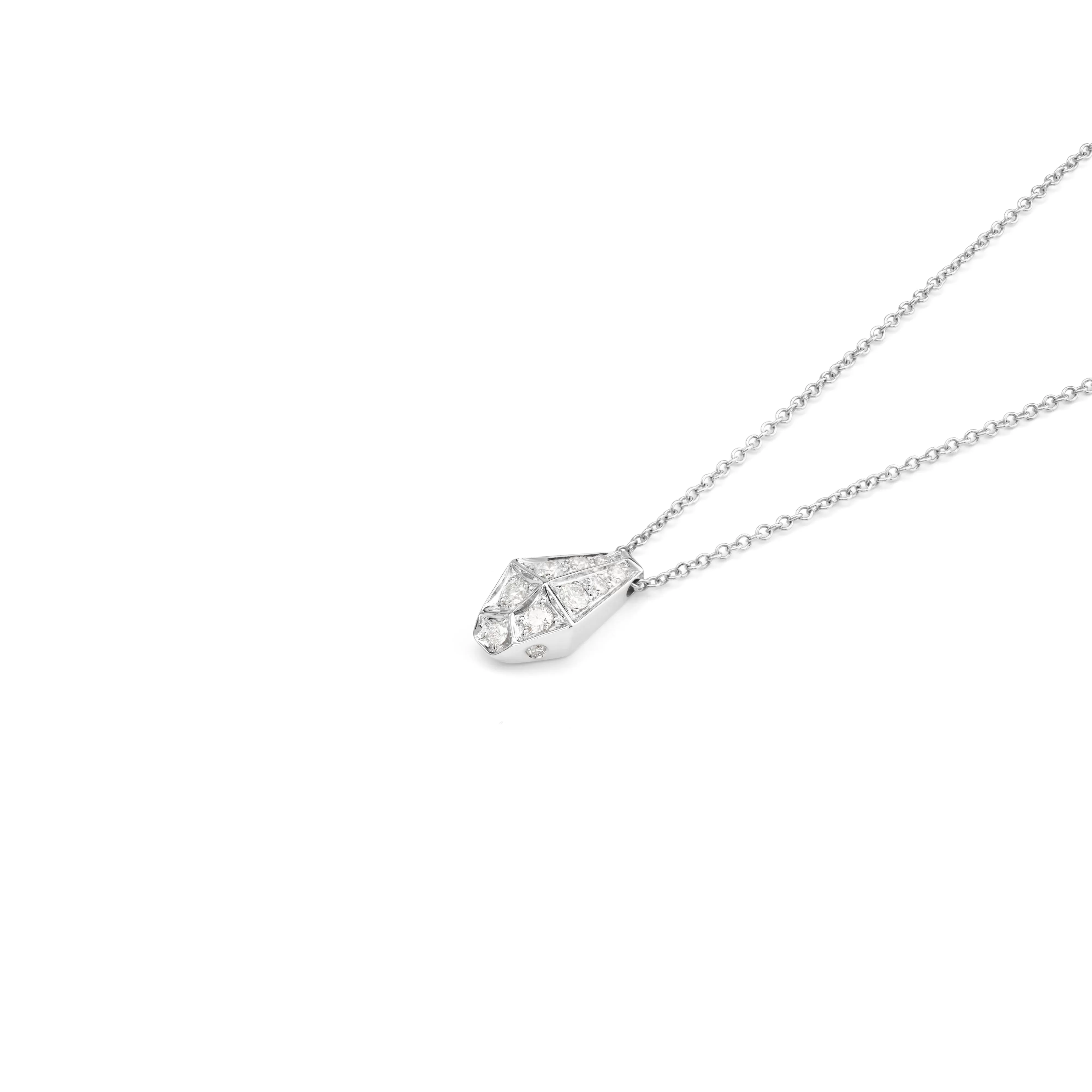 Salvini gioielli Collana in oro bianco con diamanti e hybrid ceramic rossa^Uomo Collane | Eva